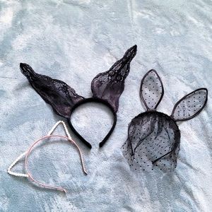 Bunny cat ears headband headwear hair accessories
